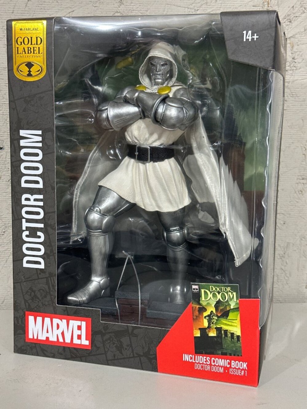 McFarlane Toys Marvel Gold Label Collection Doctor Doom Figure with Future Found